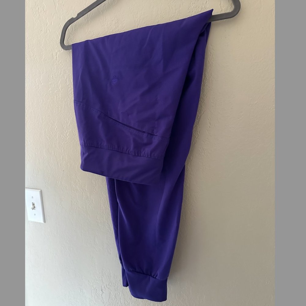 Healing Hands Purple Scrub Pants Sz L